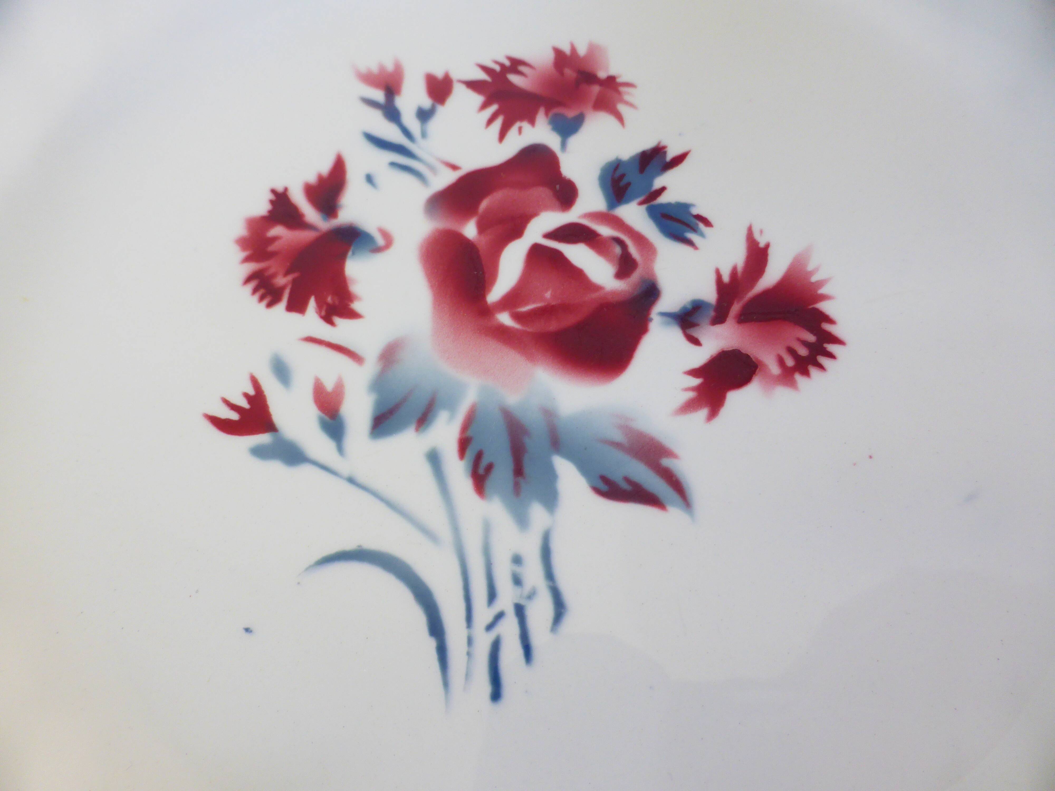 6 assiettes plates de Digoin Sarreguemines modèle Nina Rosa 210419