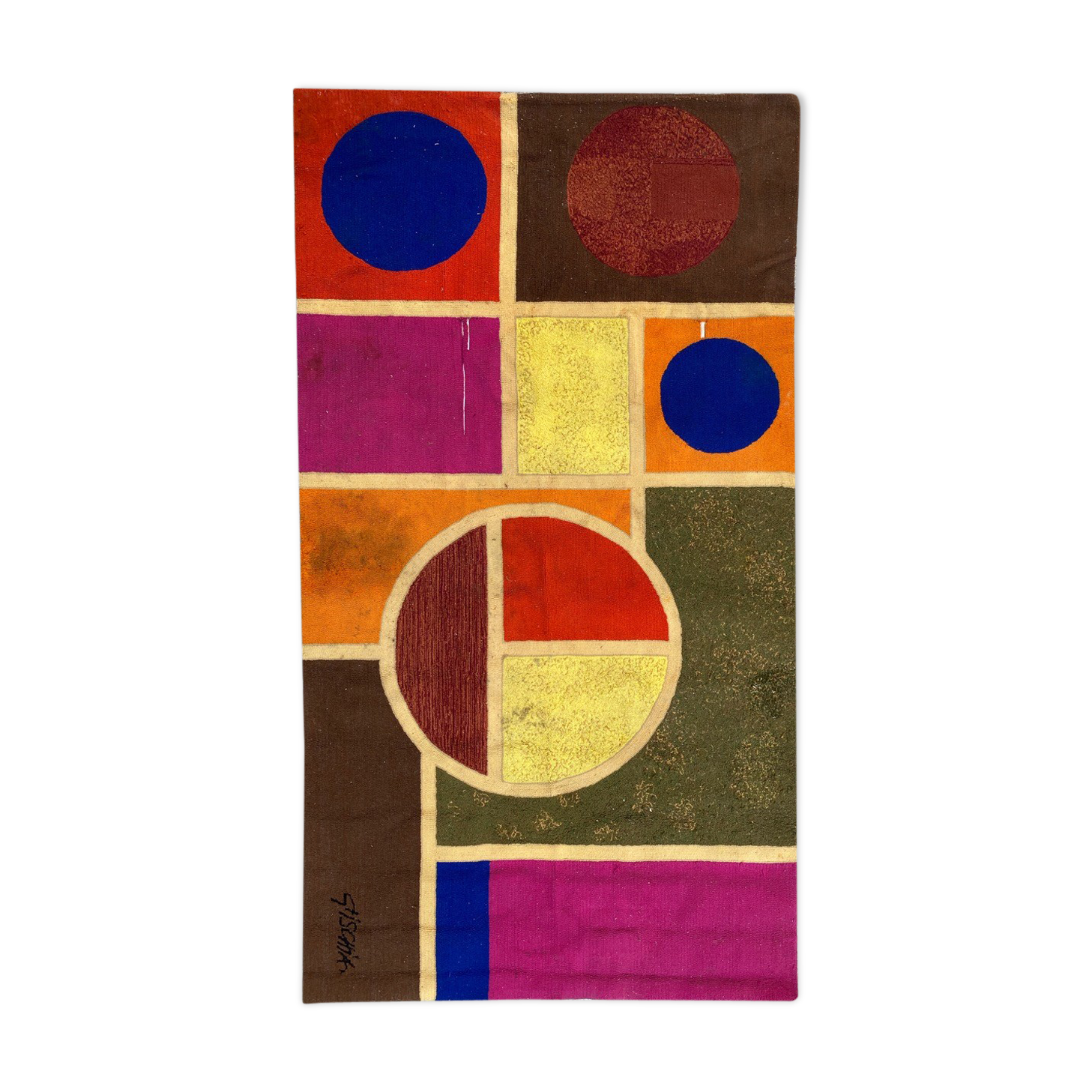 Tapis moderne polonais signé Tufté main 198x360 cm