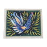 Blue rooster bird tapestry