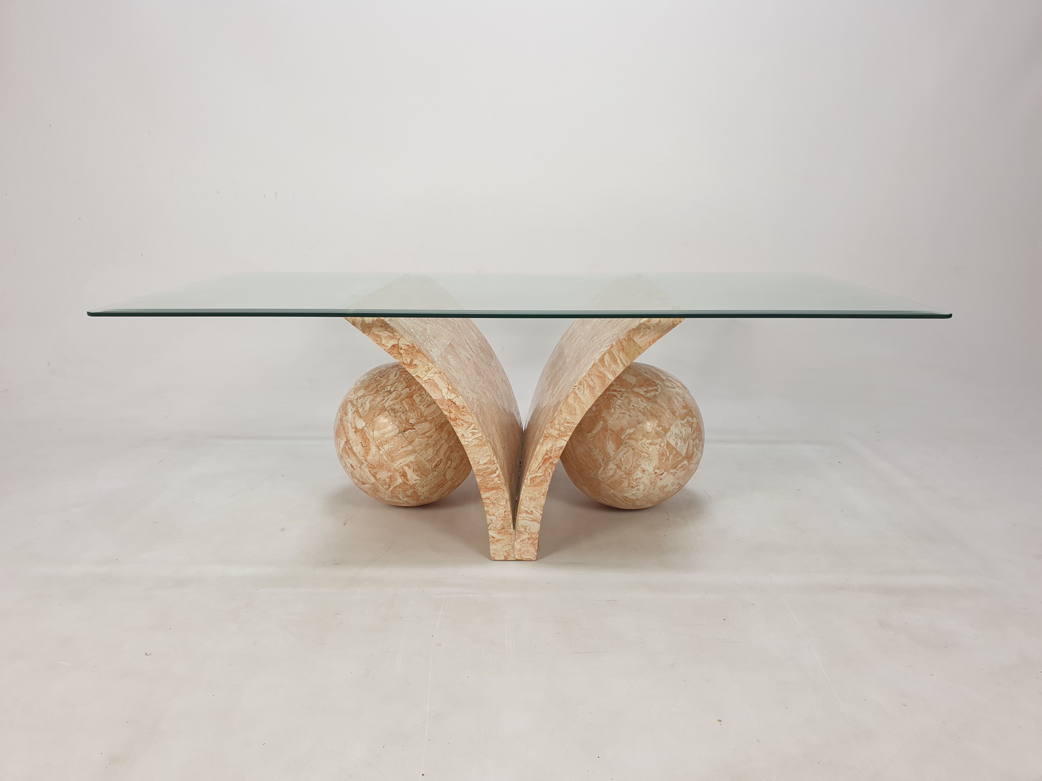 Magnussen ponte mactan stone coffee table, 1980s