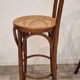 Set of 4 wooden French bar stools, 1980s