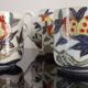 Set of 6 porcelain cups, 6 saucers, teapot and milk jug