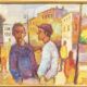 A.Eres Vintage Original Oil on canvas Painting, Expessionist, Signed 1976