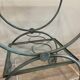 Patinated green-grey wrought iron dessert table