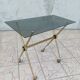Vintage dessert trolley in brass and smoked glass 1960