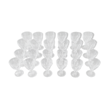 Vintage crystal glasses by Arques model Rambouillet