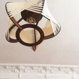 White woven lamp to hang