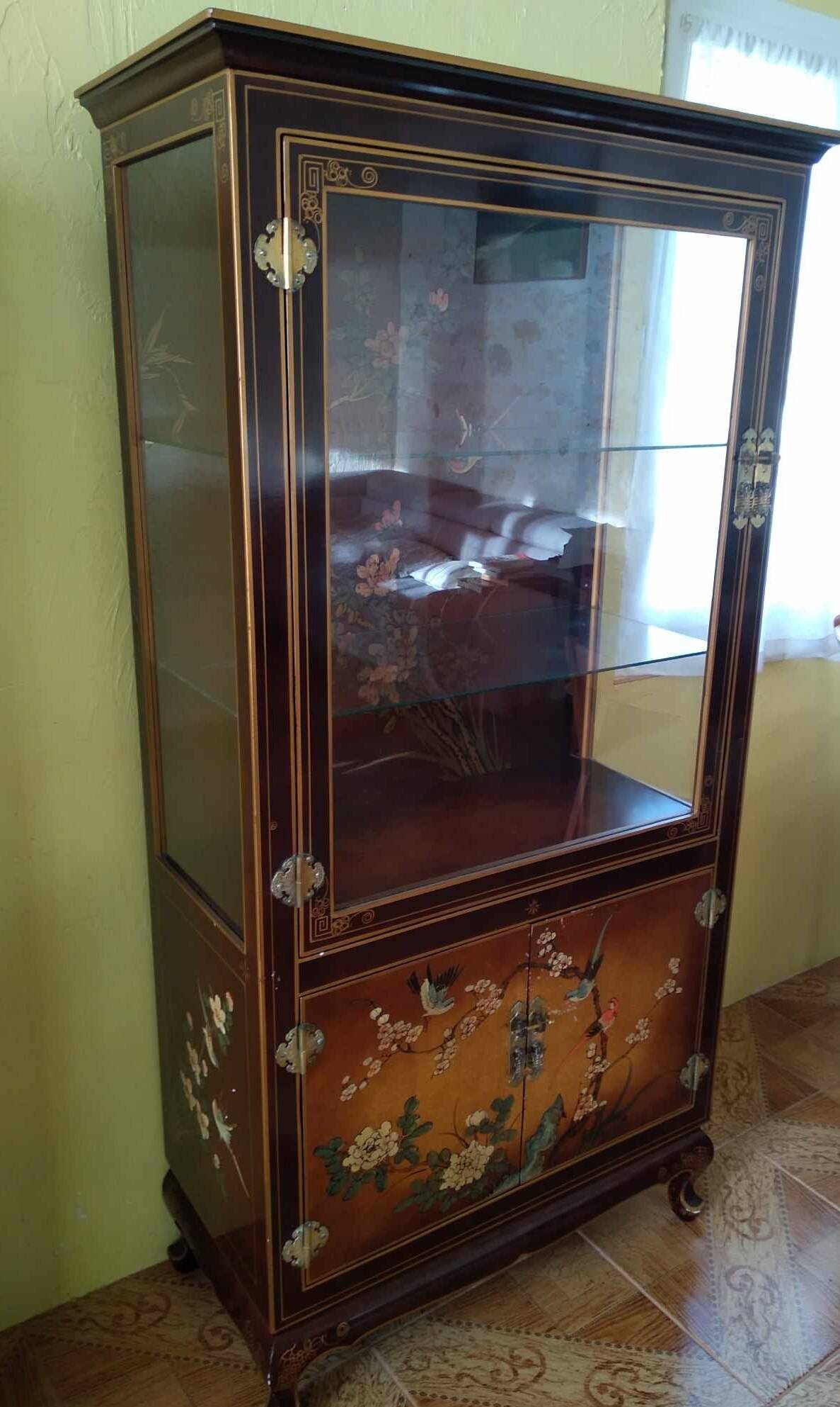 Lacquered Wood Showcase, China, 1950
