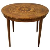 19th Century Louis Philippe Sorrento Walnut Parquetry Center Table