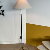 Vintage brass and metal floor lamp
