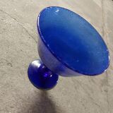 Glass cup of Biot, cobalt blue