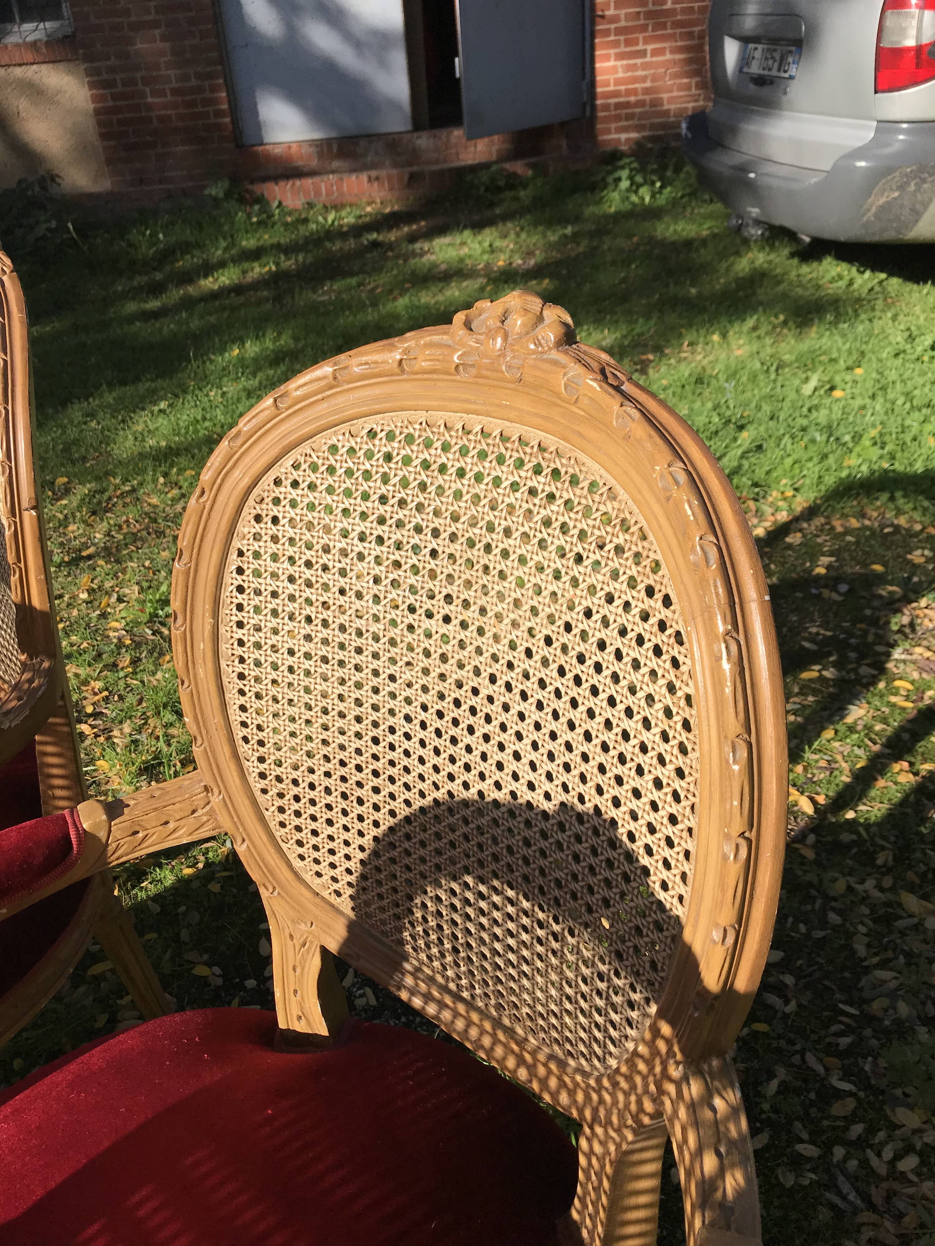 Suite of 4 Louis XVI armchairs