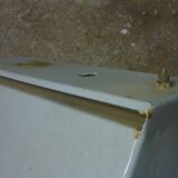 Industrial suspension in enamelled folded metal, vintage 60s