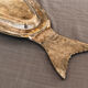 Ancient fish dish in silver metal