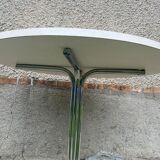 Round kitchen dining table 100cm chrome legs