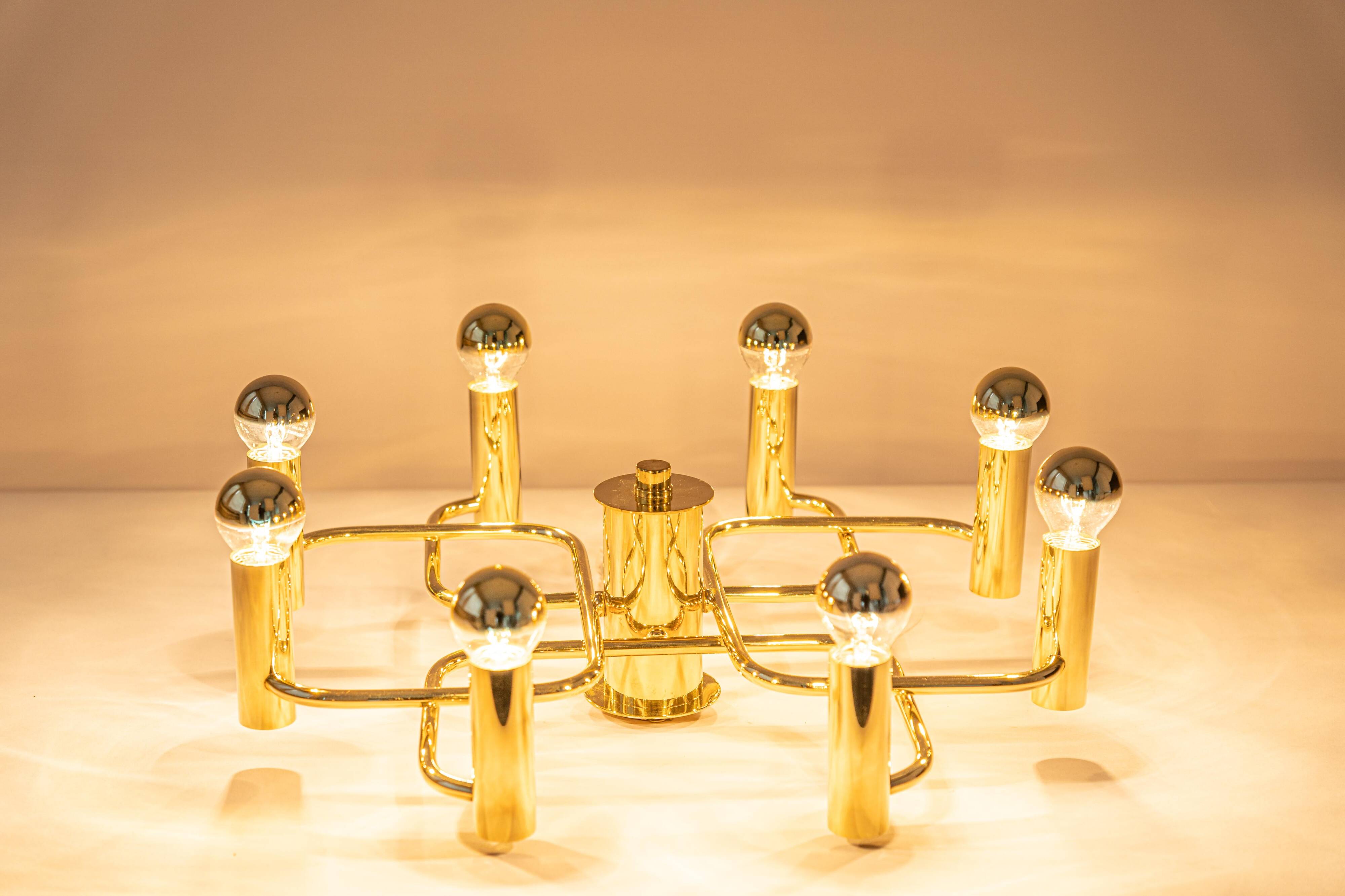 Magnificent mid-century chandelier in the Sciolari style, 1970s.