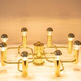 Magnificent mid-century chandelier in the Sciolari style, 1970s.