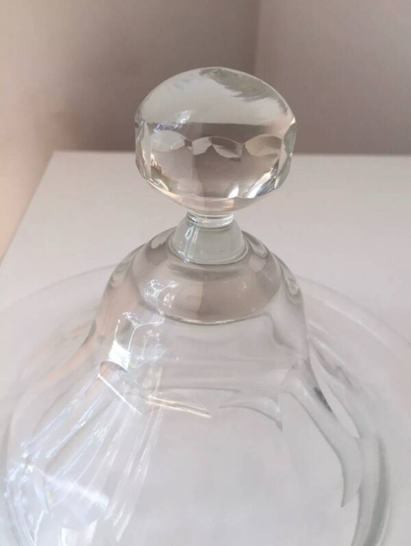 Ancienne bonbonnière, drageoir en cristal de style Baccarat