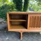 Low Oak Sideboard, Henry Kjaernulf Style, 1960-1970, Danish Design. Mid-Century Modern Style.