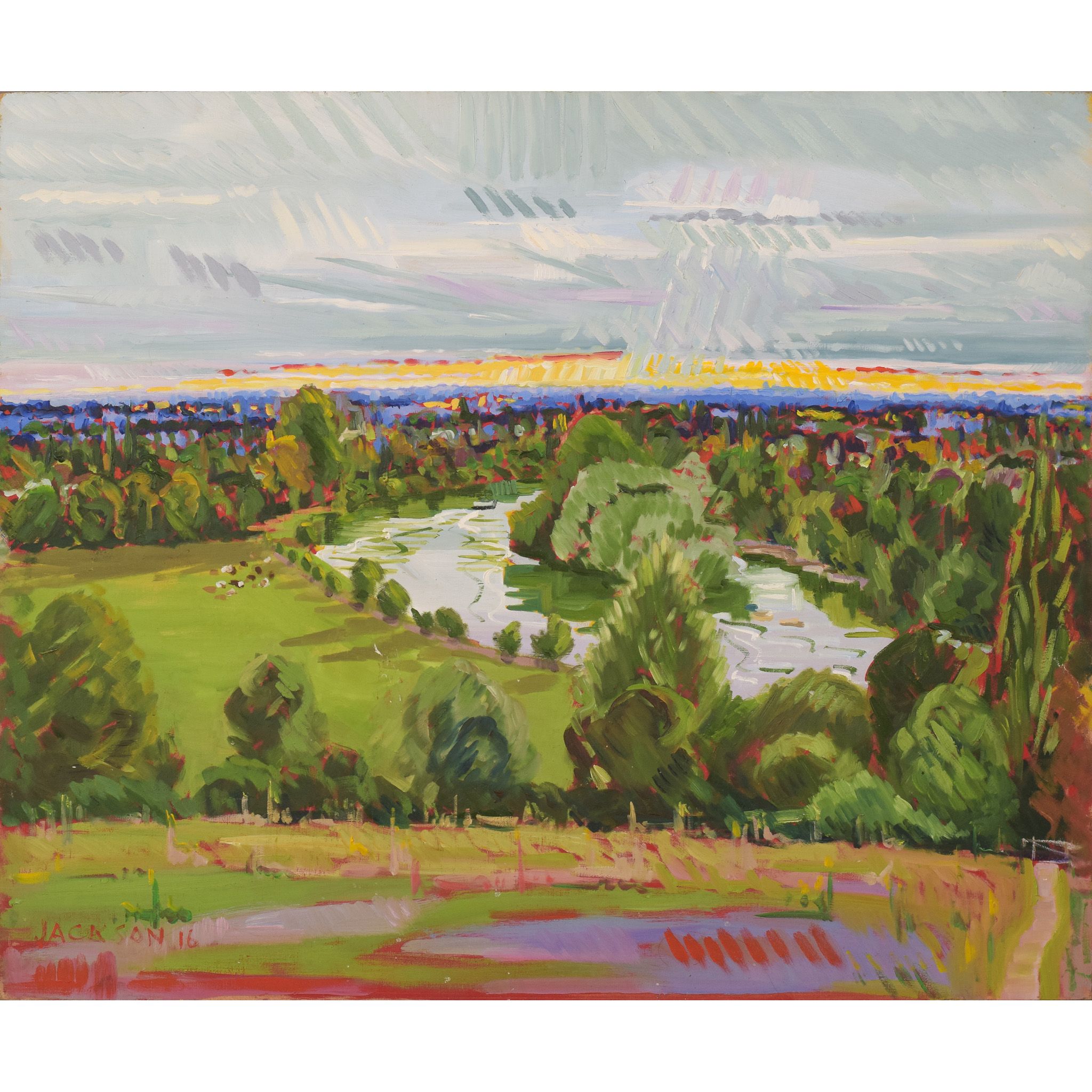 Richmond Terrace Sunset, En Plein Air