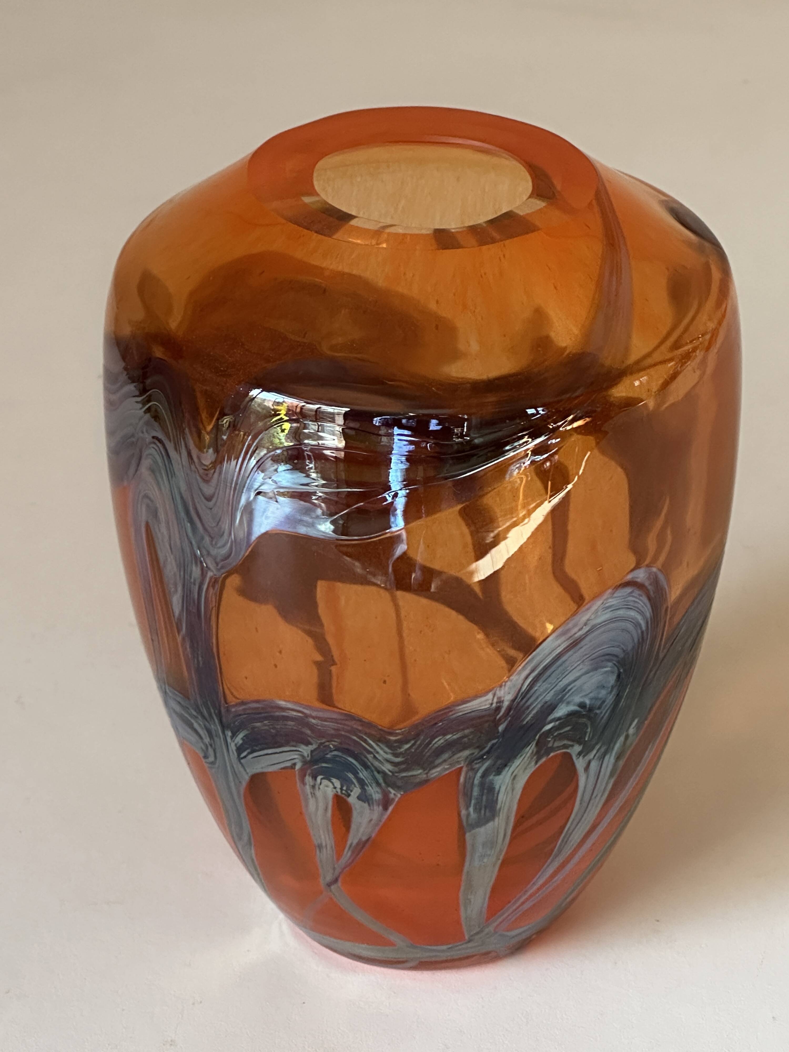 Contemporary art glass vase Soisy sur École design