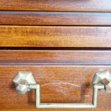 Console trolley style Directoire in mahogany