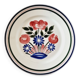 Large spring plate model. Choisy Le Roi earthenware