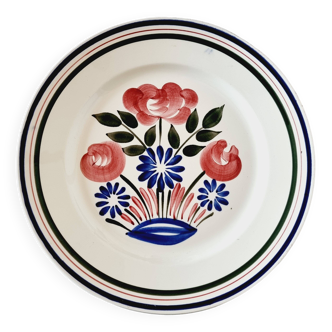 Large spring plate model. Choisy Le Roi earthenware