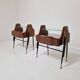 Ico Parisi Style Bedside Tables or Nightstands, Italy 1950's