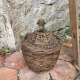 Vintage wicker demijohn