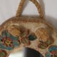 Vallauris ceramic mirror decorated with flowers, circa 1960