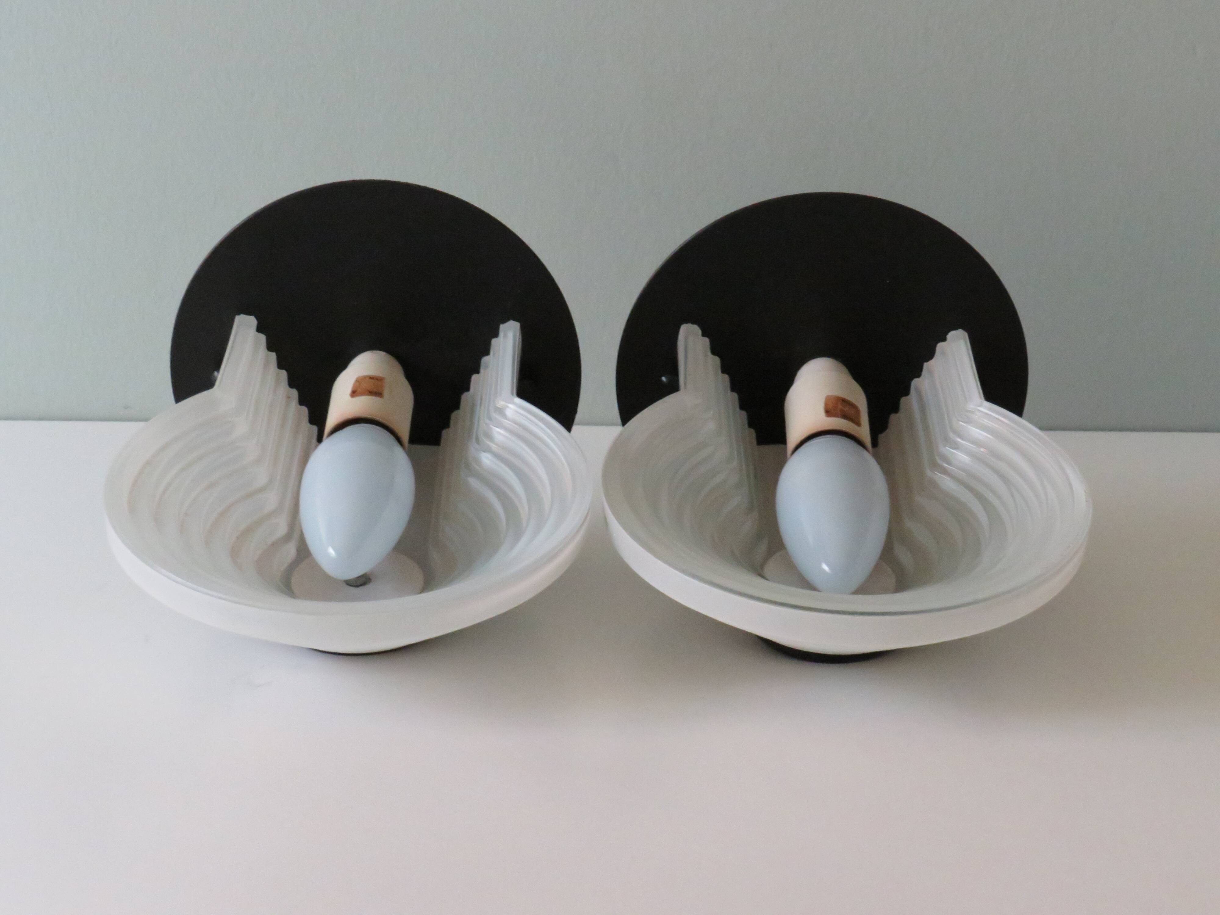 Lot of 2 vintage wall sconces, 1970-1980 Happylight, Netherlands