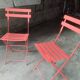 Folding steel chairs, set 2