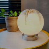 Vintage Murano table lamp with Mazzega lamp in glaze and silvered glass.