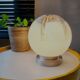 Vintage Murano table lamp with Mazzega lamp in glaze and silvered glass.
