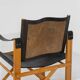 fauteuil safari en chêne et cuir