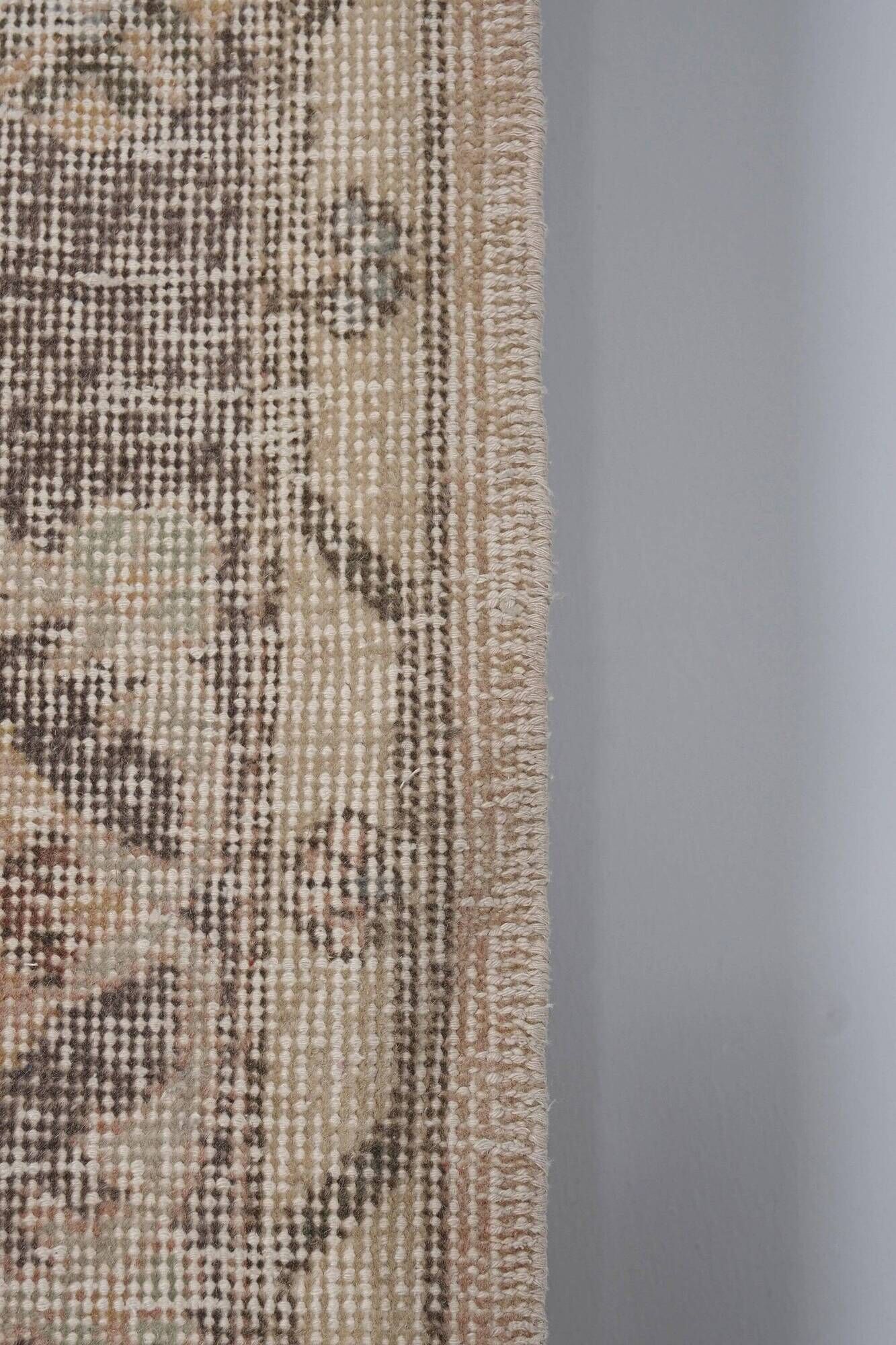 Vintage Turkish hallway rug 63x746 cm