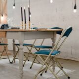 Lafuma vintage blue folding chair