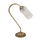 Brass and glass desk lamp