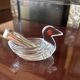 Table sugar bowl in cut crystal shaped like a water bird.