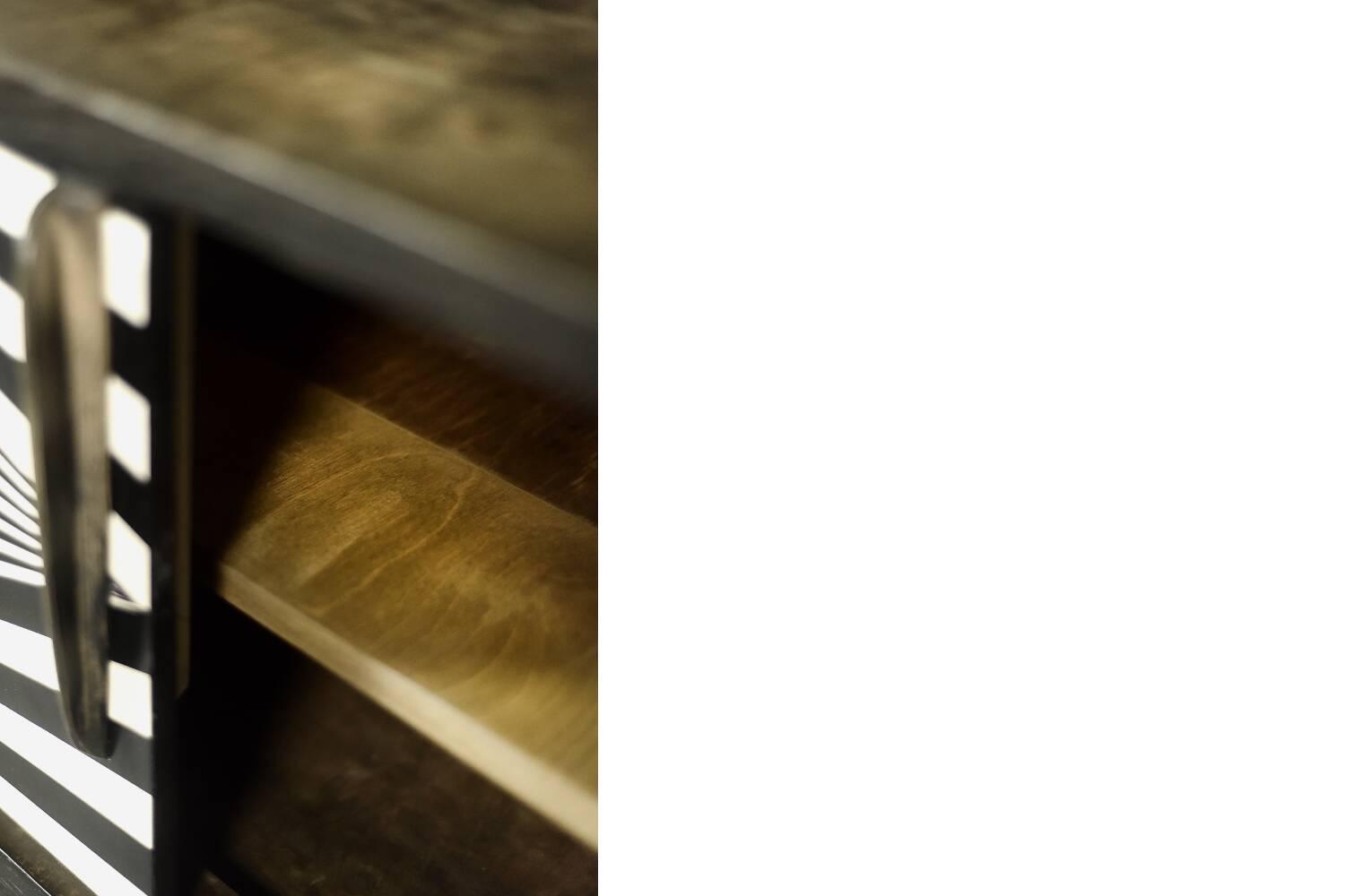 Scandinavian sideboard in birch with hand-painted op-art pattern, 1960s