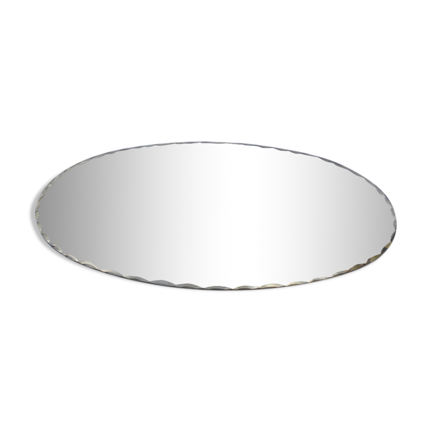 Oval mirror bevelled borders 60 x 43