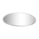 Miroir ovale bordures biseautées 60 x 43cm
