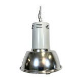 Industrial aluminium lamp with iron grid from siemens, 1980’s