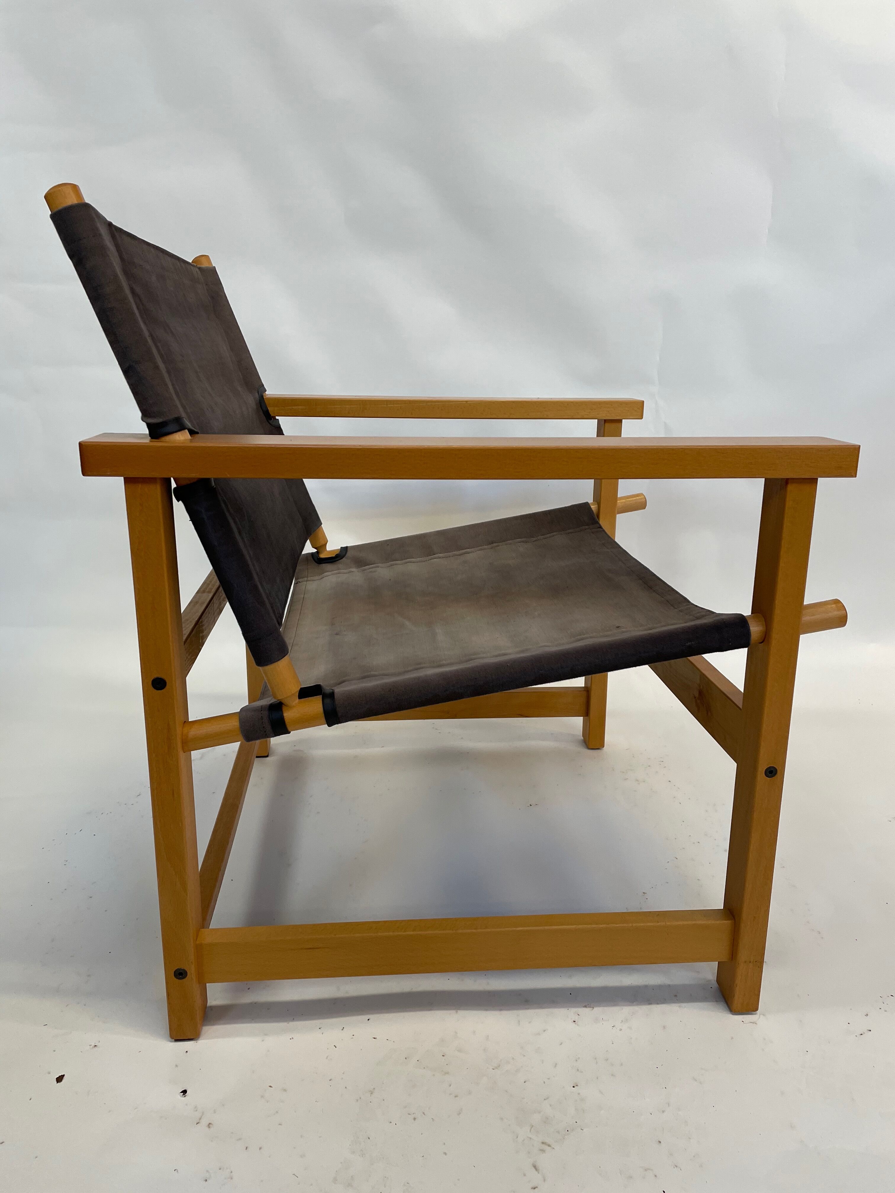 Vintage Safari Chair 1980s Hyllinge Møbler Denmark