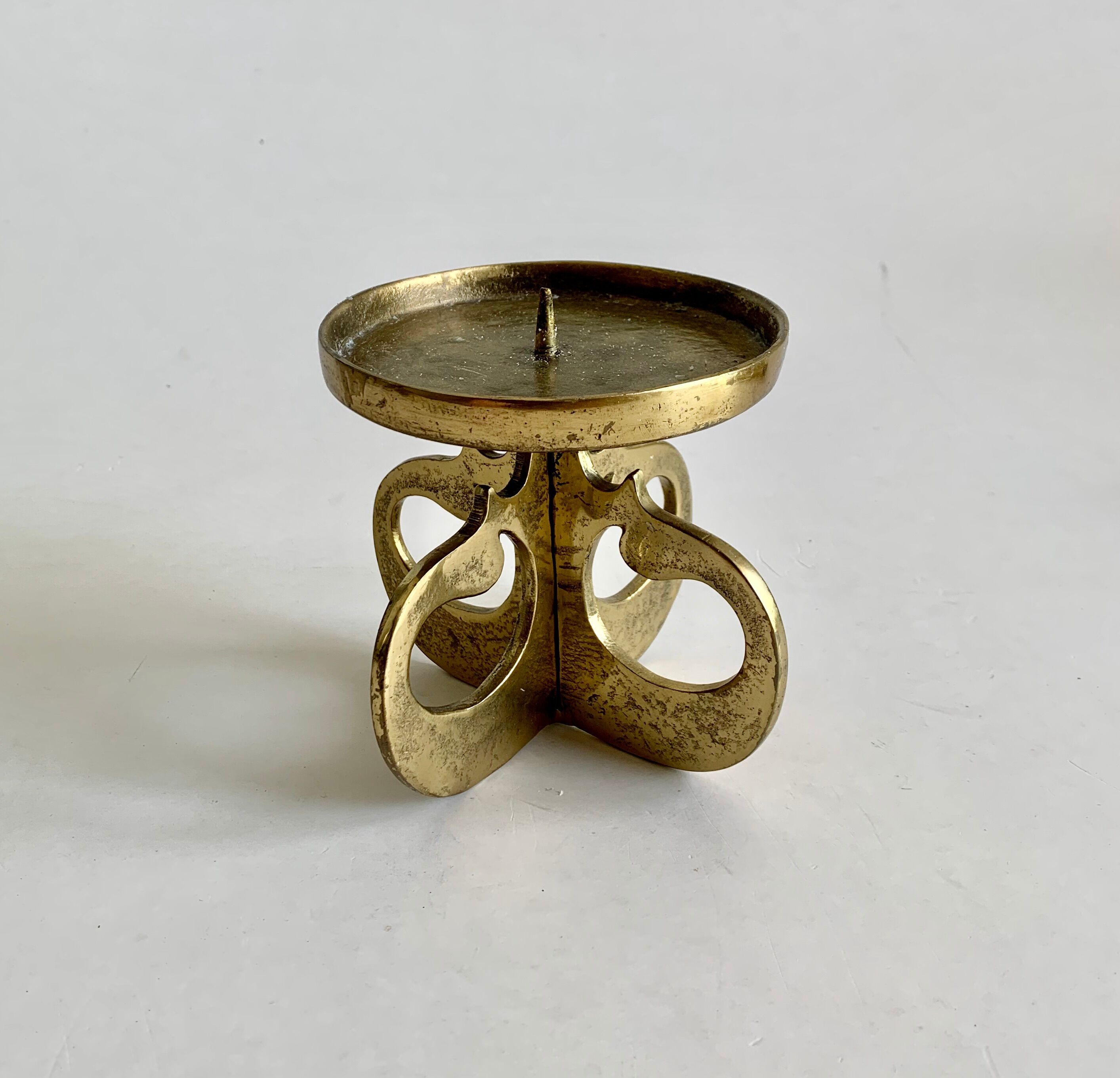 Porte-bougie en bronze, années 1970