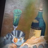 Seafood painting on canvas