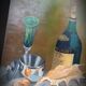 Seafood painting on canvas
