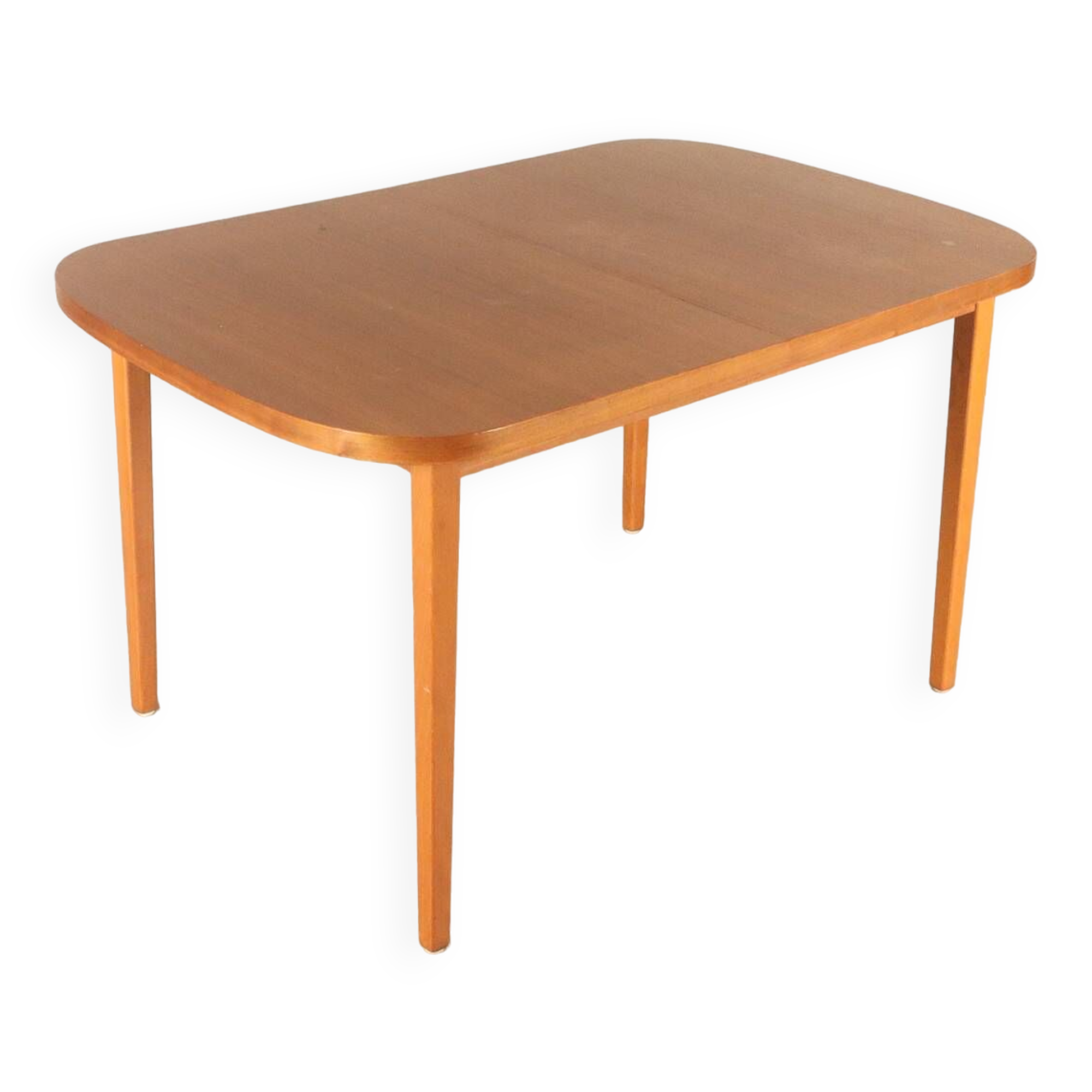 Vintage teak dining table with 2 extensions 1960 suede