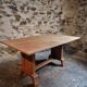 French Art Deco dining table in oak, 1930–1950